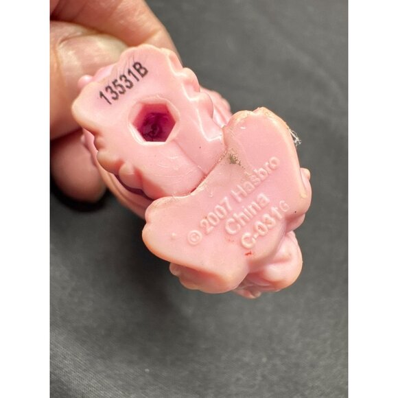 Rare Littlest Pet Shop Bunny Figure #1353 LPS 2007 Hasbro Angora Pink Collectibl - Picture 6 of 6